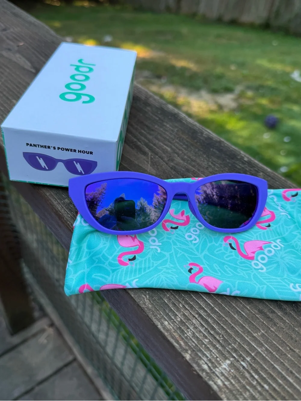 Goodr Panther Power Hour Purple Cat Eye Sunglasses